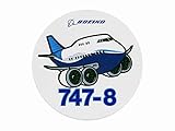 (ボーイング) Boeing 747-8 Pudgy Sticker 飛行機 ステッカー