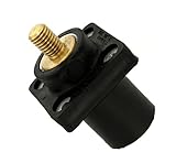 Leviton 16R23-E 16-Series Taper Nose, Male, Panel Receptacle, 90-Degree, Threaded Stud, Cam-Type Con
