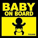 BABY IN BOARD マグネット ブラック×イエロー (12cm×12cm)【日本製】