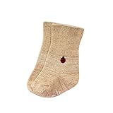 【プリスティン】てんとう虫 クルーソックス 11-12cm ブラウン