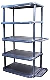シューズラックワイド5段 ダークブルー