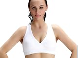 スリープ/ Nursing Bra w / Removable Pads (クロスオーバー) カラー: ホワイト