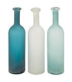 Deco 79 67464 Glass Vase 3 Assorted 5 by 18 [並行輸入品]