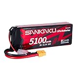 SANKAKU 3S 5100mAhリポ電池 11.1V 20C ソフトパック 付きXT60 コネクター適用 RC 飛行機ドローンヘリコプタークワッドコプターレーシングホビー