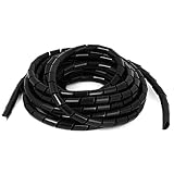 17 M PEポリエチレンスパイラルワイヤラップチューブPC管理ケーブル外径m8ブラック Dia 10MM-Length15M ブラック weitu-c