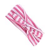 Lovoski 赤ちゃん　女の子　可愛い　綿　ソフト　蝶結び　カチューシャ　ヘアバンド　ターバン　ラップ　快適　全6色 - ピンク