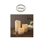 3のパック – Better Homes and Gardens Flameless LEDピラーキャンドル3 - Packバニラ香りつき