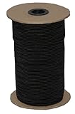 T.W. Evans Cordage SC-316-500 .1875 in. x 500 ft. Black Elastic Bungee Shock Cord in Black