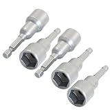 5個グレーメタル4 "シャンク14ミリメートル六角ナットセッタースパナドライバービット