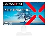 【整備済み品】JAPANNEXT 23.8インチ モニター フルHD 1920x1080解像度 IPS ディスプレイ (HDMI/USB-C 給電 (65W) / DisplayPort/スピーカー内蔵/高さ調節/回転(ピボット)機能/VESA対応/ブルーライトカット) JN-IPS2381FHDR-C65W-HSP-W