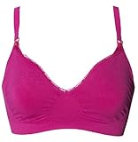 Boobマタニティ、授乳Fast Foodブラ – ソリッド – Cerise (ダークピンク) – XL