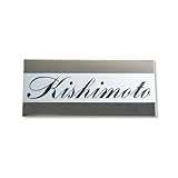 マンション表札　ステンレスヘ鏡面仕上げ　ＤＫＦＭ