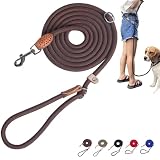 Kitekorosso スリップリード 肩掛け 多機能 ハンズフリー 2.6m たすき掛け トレーニングリーシュ ドッグリーシュ 犬用リード 小型 中型 大型 犬 散歩 (コーヒー)