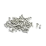 uxcell ランプ印　十字穴付サラタッピンねじ　3mmx10mm 　シルバートン　50個