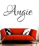 Angie girl name or boy name room name wall quote art vinyl decal sticker by Children room sticker [並