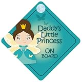 DLP015 Daddy's Little Princess On Board Car Sign New Baby / Child Gift / Present / Baby Shower Surpr