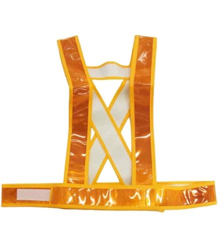 Amazon.co.jp: 城西貿易株式会社 安全ベスト(JR型・タスキ型) 黄