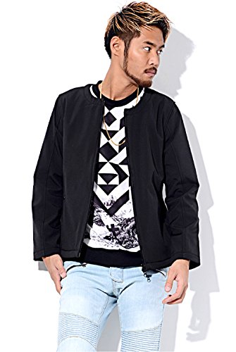 【数量限定】(キャバリア)CavariA シャークスキンボンディング加工ノーカラーMA-1ジャケット