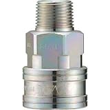 長堀工業:ナック クイックカップリング TL型 鋼鉄製 メネジ取付用 CTL08SM 型式:CTL08SM