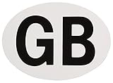 GB Oval Plate Black and White Car Magnet/Magnetic Euro Great Britain Badge Plate Self Adhesive Car A