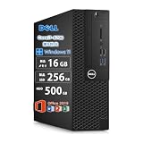 【整理済み品】デル デスクトップPC DE LL OptiPlex 3070 SFF 高性能第9世代インテル Core i7 9700/MS Office2019/最新Windows11 Pro/4KHD対応/DisplayPort/HDMI/USB3.0/3.5mmイヤホン端子/DVD/外付けWIFI (I79 3070, メモリ16GB/SSD256GB/HHD500GB)