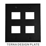 スイッチプレート・コンセントプレート　モダンブラック　2+2