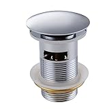 KES Bathroom Faucet Vessel Vanity Sink Pop Up Drain Stopper with Overflow Polished Chrome S2008A-NP 