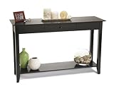 Convenience Concepts American Heritage Console Table with Drawer and Shelf Black [並行輸入品]