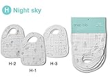aden + anais (エイデンアンドアネイ) スタイ よだれかけ 3枚セット スナップ ビブ 出産祝い 【並行輸入品】 H Night sky