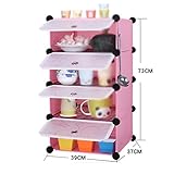 GRJH® 39 * 37 * 73cmキッチンシェルフスナックフルーツデスクトップストレージラック複数のレイヤードアシェルフデブリフレームストレージラック 防水性と耐久性 ( 色 : ピンク ぴんく
