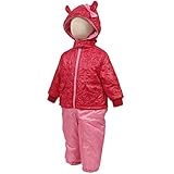 ガールズベビースキーウェア[minihopy]うさぎキルティング|ふわふわ裏起毛ジャンプスーツ|スノーコンビ|外遊び|女の子|女児 90cm レッド