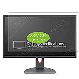 3枚 VacFun フィルム ， BenQ ZOWIE XL2731K 27インチ ディスプレイ 向けの 保護フィルム 液晶保護 フィルム 保護 フィルム（非 ガラスフィルム 強化ガラス ガラス ケース カバー