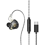 prendre イヤホン 有線 耳掛け USB Type-C USB-C カナル型 リモコン付き マイク内蔵 音楽 通話 スマートフォン タブレット （ブラック） PR-X2PRO-BK