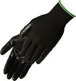 Liberty Q-Grip Ultra-Thin Standard Nitrile Palm Coated Glove with 13-Gauge Black Nylon Shell, Medium