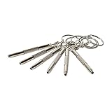 ポータブル ミニドライバー キーホルダー 型 精密ドライバー 超軽量 プラス マイナス 六角 ３way (５本組)