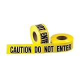 Aviditi T968CDN Barricade Tape, Legend Caution Do Not Enter, 1000' Length x 3 Width, 3 mil Thick, Ye