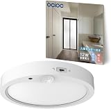【節電対策-5年保証】OCIOC LED人感センサー シーリングライト 1620lm 4畳 12w 超薄デザイン 洗面所 トイレ キッチン 廊下 玄関 小型 天井照明 工事不要 リモコンなし メーカー5年保証 白枠 昼白色