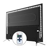TVバックライト、bearmoo USB LEDライトストリップとワイヤレスリモート – 78 inバックライトfor TV – 10-level明るさ調光機能付き – 明るいホワイトライト – 防塵
