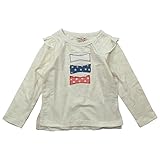 《秋冬春対応》 CHILD CHAMP(チャイルド チャンプ) スラブ天竺リボンアップリケT長袖シャツ 90cm/IV NO.C-271026