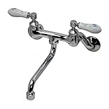 PIVOT（ピヴォ） 壁付混合栓（オールドイングランド） キッチン・洗面用蛇口 レバーハンドルのレトロな壁付横水栓