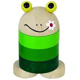 DETOA(デトア) 木製積み輪・積み木 『にっこり笑顔のカエルさん』 インテリア雑貨 チェコ製