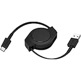 オウルテック 両引きタイプ 巻取り式 USB Type-A to Cケーブル 1.2m データ通信 480Mbps 温度センサー USB2.0 軽量 コンパクト 静音 巻取り Type-Cケーブル USB-C ブラック OEC-CBR2AC12-BK