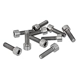 Homyl M6 * 20チタン　 合金 　ねじ 　機械工業用　六角 レンチ ボルト　六角 キャップ ヘッド ソケット 　シルバー　10個入り