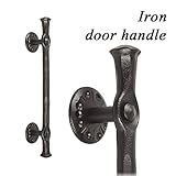 アイアン 取っ手 ドアハンドル レギュラー AFHD-307 面付けタイプ ハンドメイド ブラック