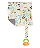 Pacifier Blanket, Pacifier Lovey, Pacifer Leash Blanket keeps Pacifier close by - Zoo Animal Baby Bl