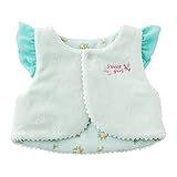 (チャックル) chuckle *スウィートガール*リボンベロア花柄リバーシブル新生児ベスト【中綿入り】 グリーン 50-70cm P9017-00-70