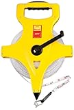Starrett KTS537-300-N ABS Plastic Yellow Case Open Reel Fiberglass Long Tape, English Graduation Sty