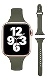 [AriRi] アップルウォッチ バンド スリム シリコン ラバーバンド スポーツ くすみカラー 38mm 40mm 41mm アップルウォッチ 8 se 7 6 5 4 3 2 1 (38mm/40mm/41mm, スターライト)