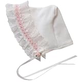 【未熟児】【低出生体重児】【早産児】【NICU】用　ベビー服：ボンネット帽子　ピンク