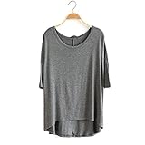 (マーシェル) Marshel マタニティ トップス カットソー らくちん ロング丈 デザイン ゆったり 産前 産後 長く使える 妊婦服 ダークグレー